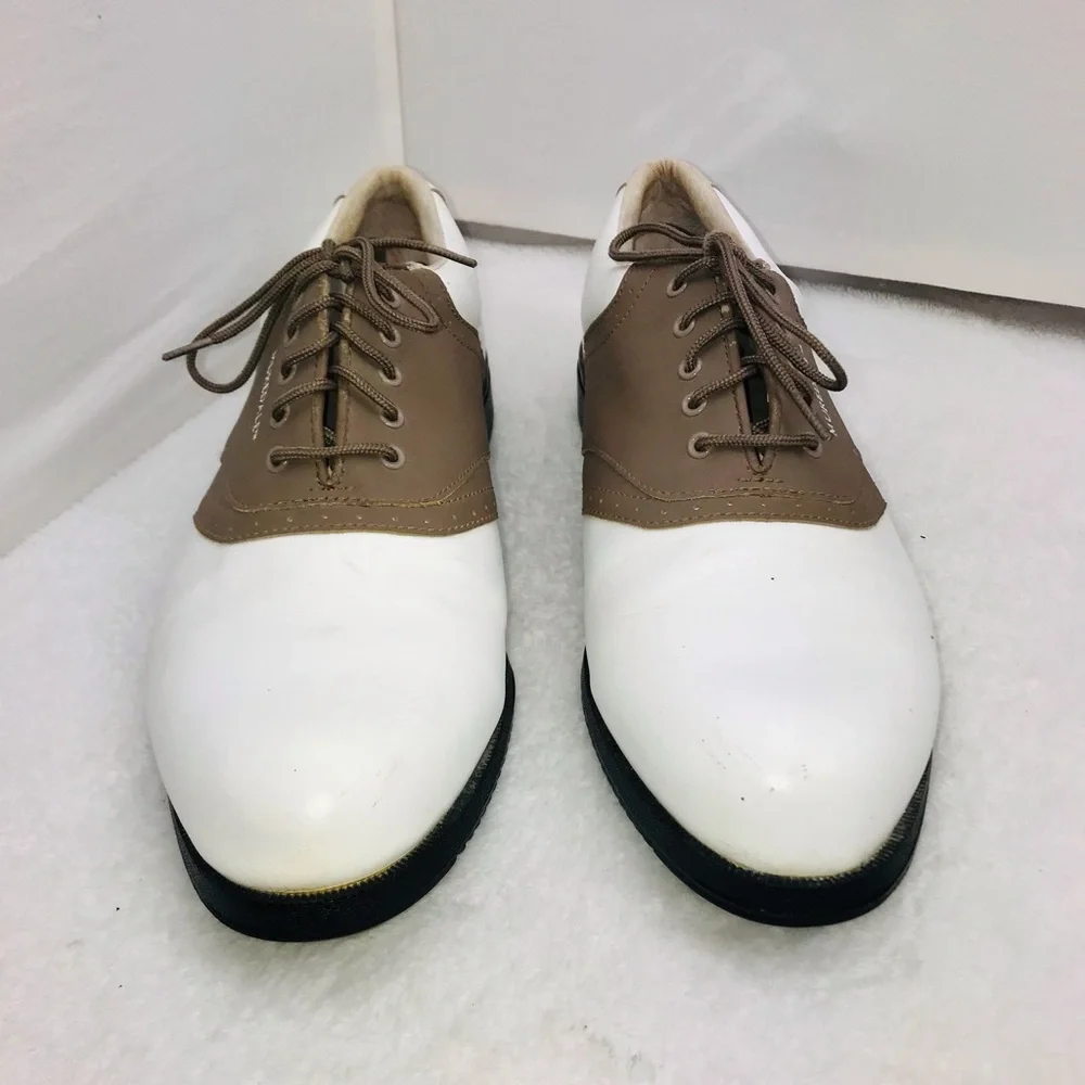 Muredale Leather Vintage Men’s Golf Saddle Shoes Cleats - Picture 7 of 15